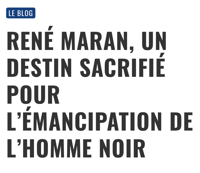 Renemaranundestin, René Maran