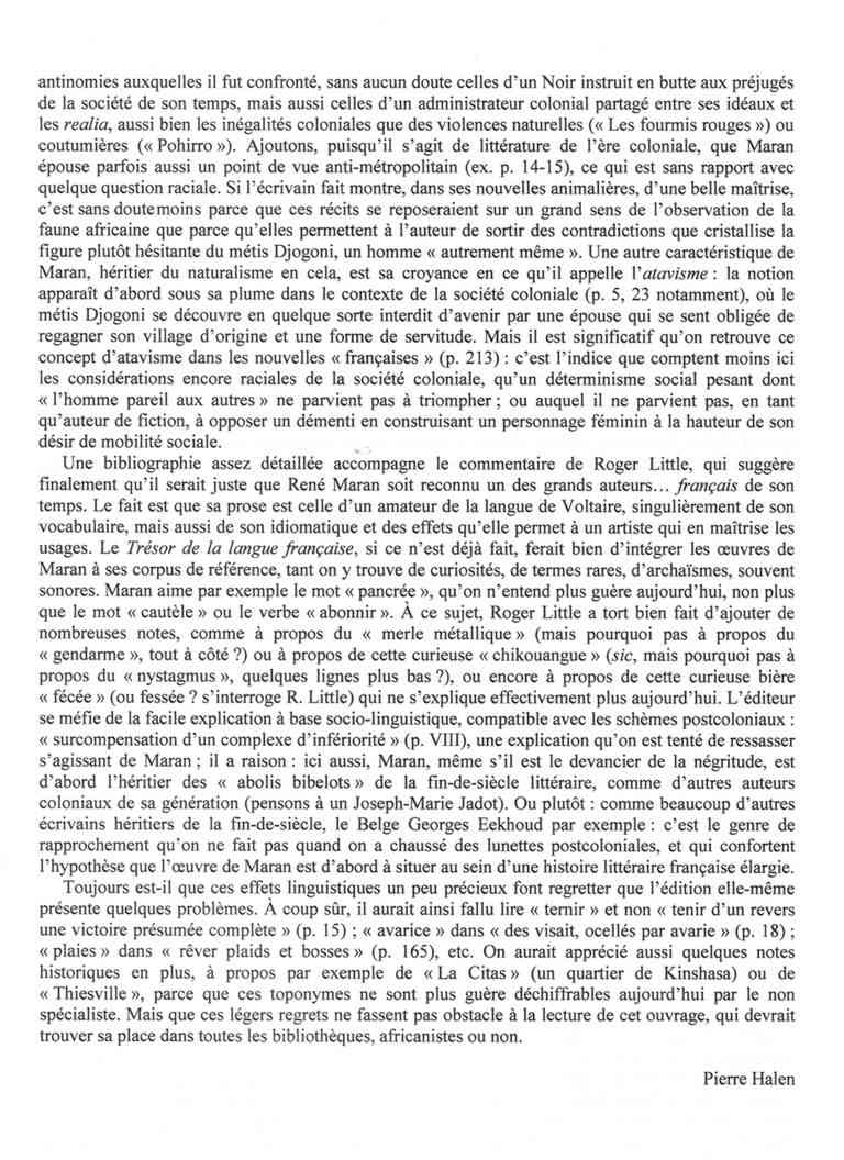 Page 2 ARTICLE PIERRE HALEN Événements Passés 768x1056, René Maran